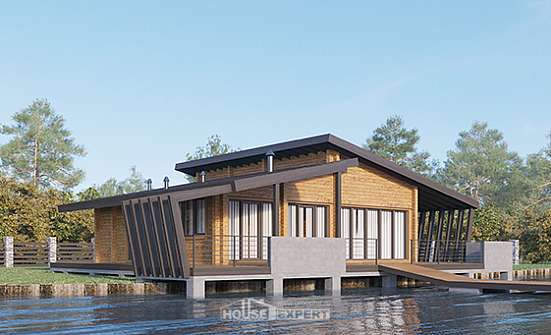 100-007-П Проект бани из дерева Оха | Проекты домов от House Expert