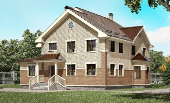 300-004-Л Проект двухэтажного дома, уютный дом из газосиликатных блоков Оха | Проекты домов от House Expert