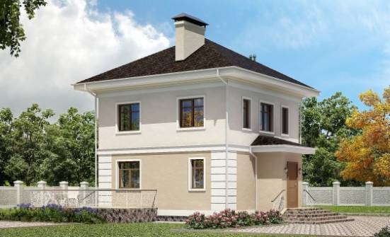 090-003-Л Проект двухэтажного дома, компактный домик из керамзитобетонных блоков Южно-Сахалинск | Проекты домов от House Expert