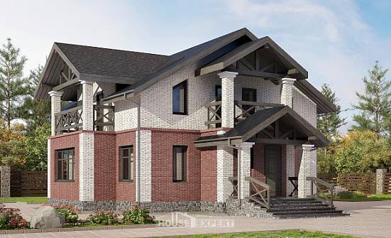 160-014-Л Проект двухэтажного дома, простой дом из блока Поронайск | Проекты домов от House Expert