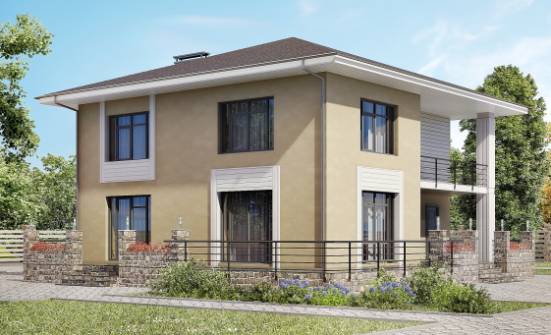180-015-Л Проект двухэтажного дома, бюджетный домик из керамзитобетонных блоков Невельск | Проекты домов от House Expert