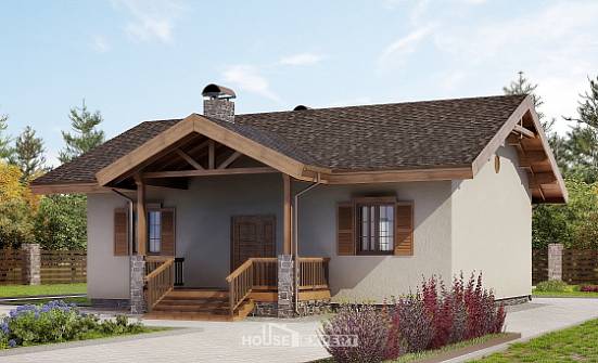 090-002-Л Проект одноэтажного дома, красивый коттедж из кирпича Холмск | Проекты домов от House Expert
