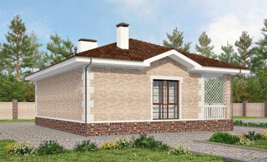 065-002-П Проект бани из кирпича Холмск | Проекты одноэтажных домов от House Expert