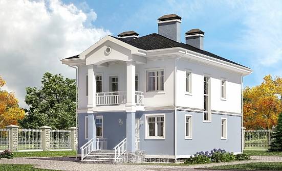 120-001-П Проект двухэтажного дома, скромный дом из пеноблока Оха | Проекты домов от House Expert