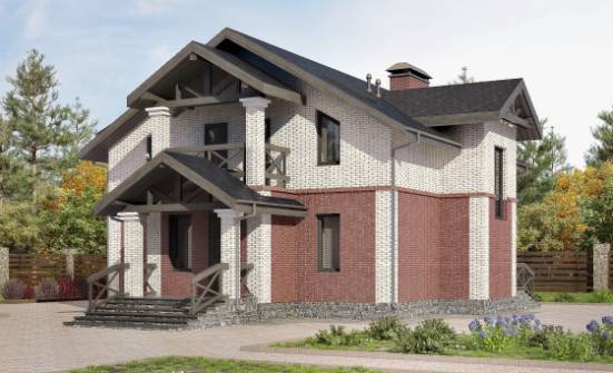 160-014-Л Проект двухэтажного дома, простой дом из блока Поронайск | Проекты домов от House Expert