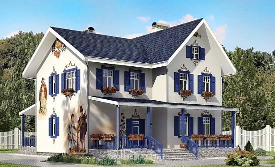 180-003-П Проект двухэтажного дома, бюджетный дом из кирпича Южно-Сахалинск | Проекты домов от House Expert