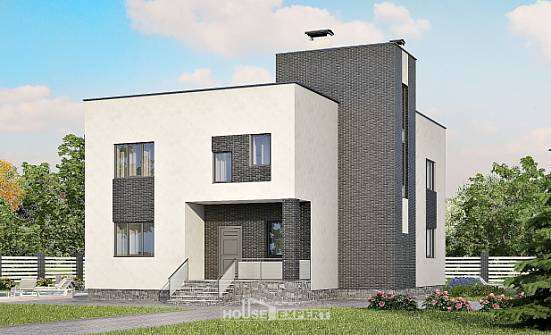 225-001-П Проект двухэтажного дома, классический коттедж из газосиликатных блоков Холмск | Проекты домов от House Expert