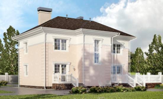 155-005-Л Проект двухэтажного дома, простой домик из газобетона Невельск | Проекты домов от House Expert