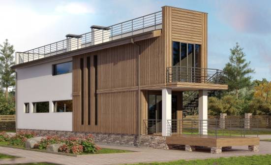 100-003-Л Проект двухэтажного дома, бюджетный домик из газосиликатных блоков Холмск | Проекты домов от House Expert