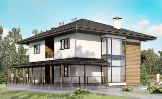 245-001-П Проект двухэтажного дома, средний домик из теплоблока Южно-Сахалинск | Проекты домов от House Expert
