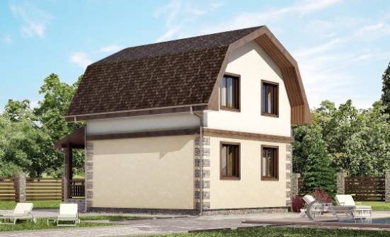 070-004-П Проект двухэтажного дома мансардой, скромный коттедж из арболита Оха | Проекты домов от House Expert