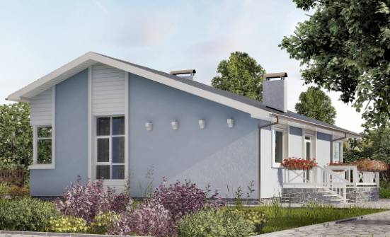 110-003-Л Проект одноэтажного дома, уютный коттедж из блока Холмск | Проекты домов от House Expert