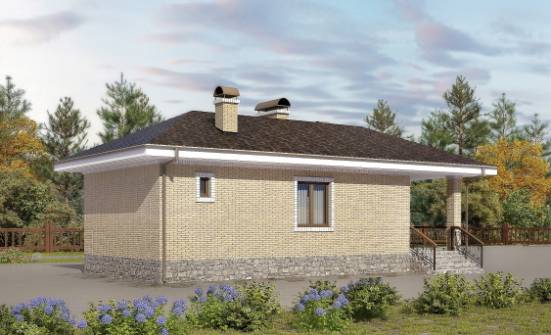 040-002-П Проект бани из пеноблока Холмск | Проекты одноэтажных домов от House Expert