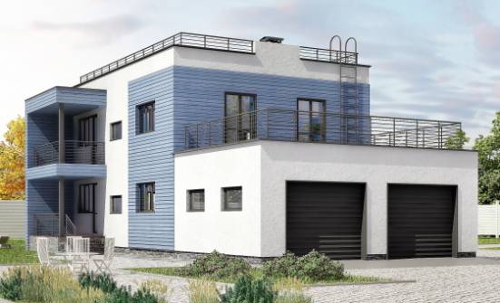 180-012-Л Проект двухэтажного дома, гараж, уютный загородный дом из кирпича Южно-Сахалинск | Проекты домов от House Expert