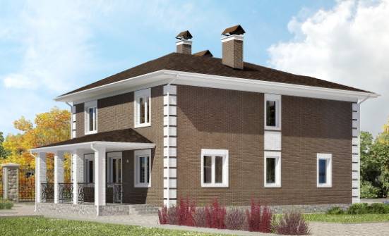 185-002-П Проект двухэтажного дома, красивый загородный дом из керамзитобетонных блоков Южно-Сахалинск | Проекты домов от House Expert