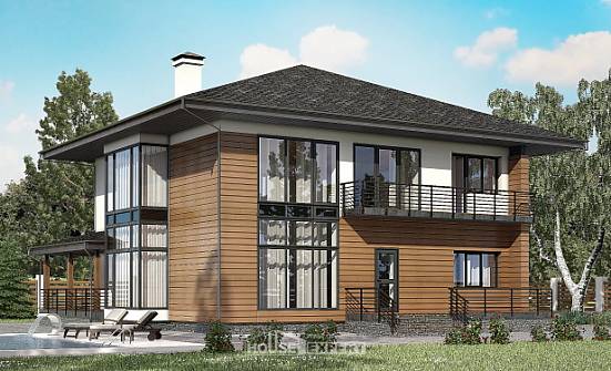 245-001-П Проект двухэтажного дома, средний домик из теплоблока Южно-Сахалинск | Проекты домов от House Expert