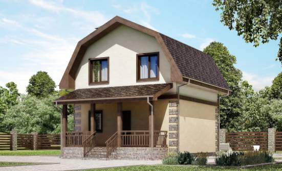 070-004-П Проект двухэтажного дома мансардой, скромный коттедж из арболита Оха | Проекты домов от House Expert