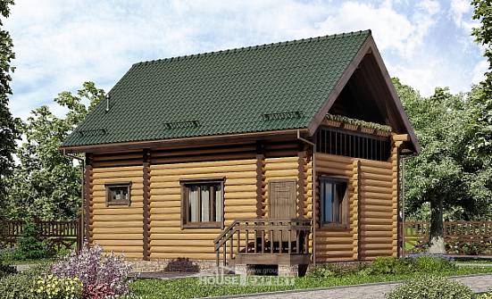 080-003-П Проект двухэтажного дома с мансардой, экономичный дом из дерева Южно-Сахалинск | Проекты домов от House Expert