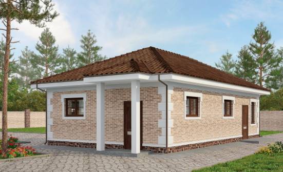070-005-П Проект гаража из кирпича Невельск | Проекты одноэтажных домов от House Expert
