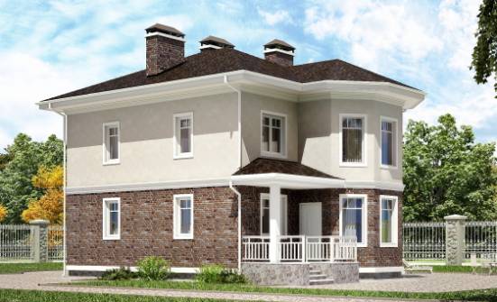 120-001-Л Проект трехэтажного дома, уютный дом из керамзитобетонных блоков Южно-Сахалинск | Проекты домов от House Expert
