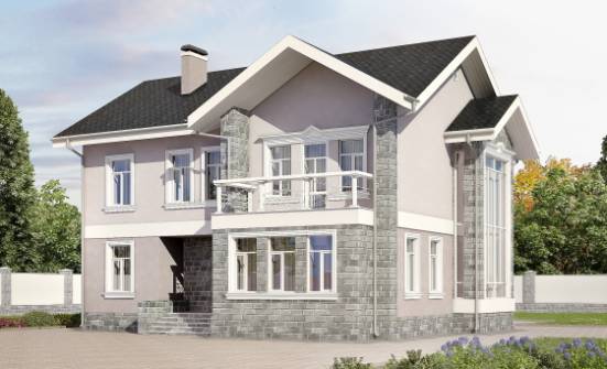 170-008-П Проект двухэтажного дома, уютный загородный дом из газобетона Поронайск | Проекты домов от House Expert