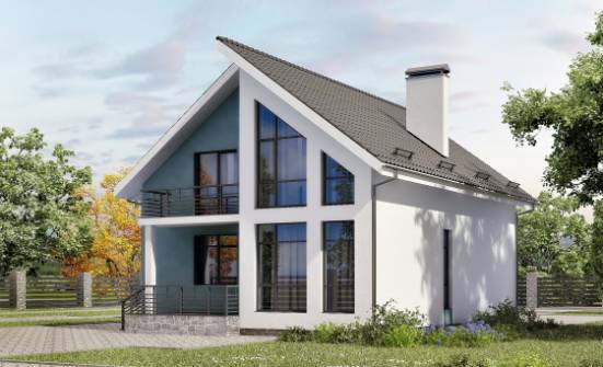 170-006-П Проект двухэтажного дома с мансардой, простой домик из газосиликатных блоков Поронайск | Проекты домов от House Expert