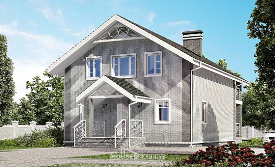 150-007-П Проект двухэтажного дома мансардой, компактный загородный дом из арболита Оха | Проекты домов от House Expert