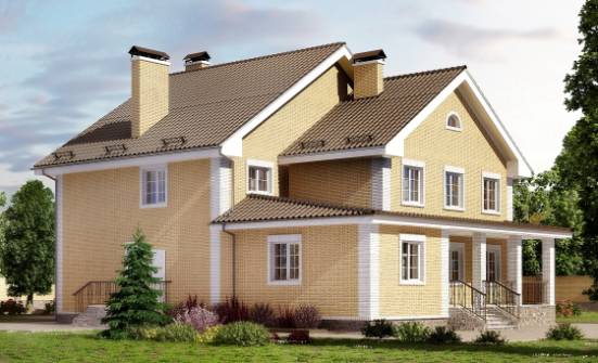 320-003-Л Проект двухэтажного дома, огромный коттедж из поризованных блоков Южно-Сахалинск | Проекты домов от House Expert