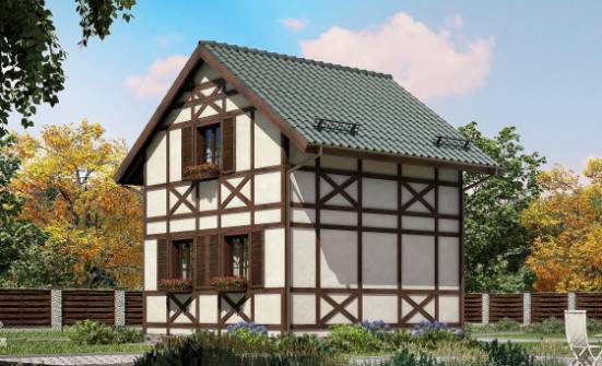 060-002-П Проект двухэтажного дома мансардой, классический загородный дом из бревен Невельск | Проекты домов от House Expert
