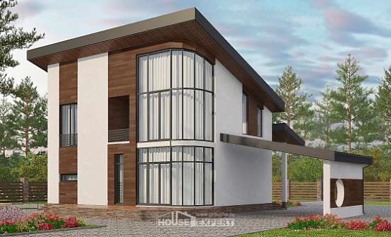 230-001-П Проект двухэтажного дома с мансардой, красивый коттедж из кирпича Южно-Сахалинск | Проекты домов от House Expert
