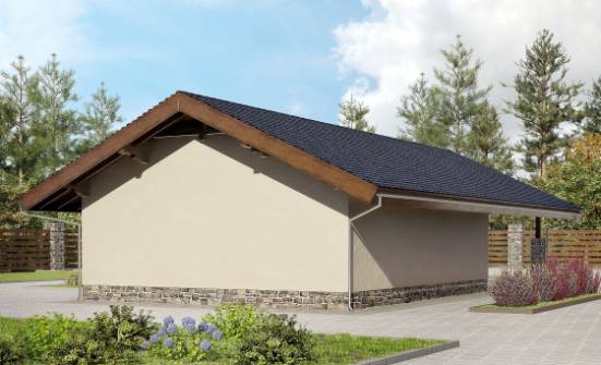 060-005-П Проект гаража из кирпича Холмск | Проекты одноэтажных домов от House Expert
