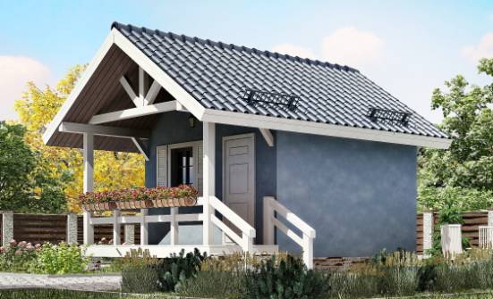 020-001-П Проект одноэтажного дома, компактный дом из дерева Холмск | Проекты одноэтажных домов от House Expert