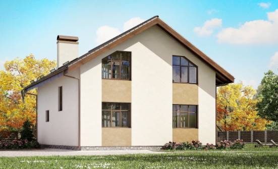 170-002-П Проект двухэтажного дома с мансардой, современный дом из арболита Оха | Проекты домов от House Expert