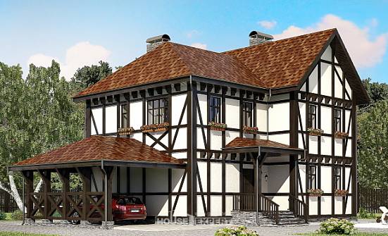 180-004-Л Проект двухэтажного дома с мансардой и гаражом, простой загородный дом из кирпича Холмск | Проекты домов от House Expert