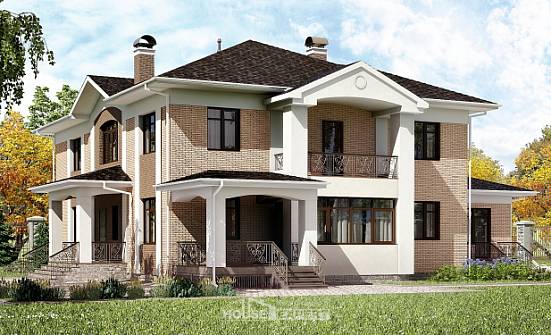 520-001-П Проект трехэтажного дома, красивый домик из бризолита Холмск | Проекты домов от House Expert