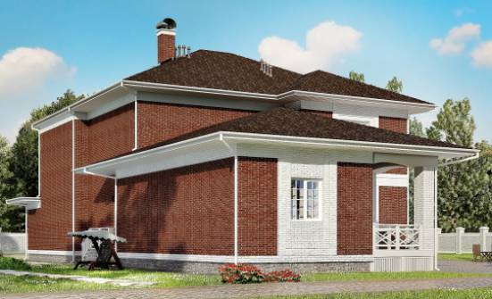 315-001-П Проект двухэтажного дома, гараж, просторный домик из кирпича Холмск | Проекты домов от House Expert