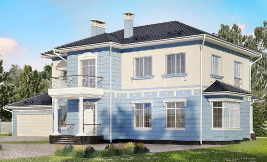 285-003-Л Проект двухэтажного дома, гараж, просторный коттедж из кирпича Южно-Сахалинск | Проекты домов от House Expert