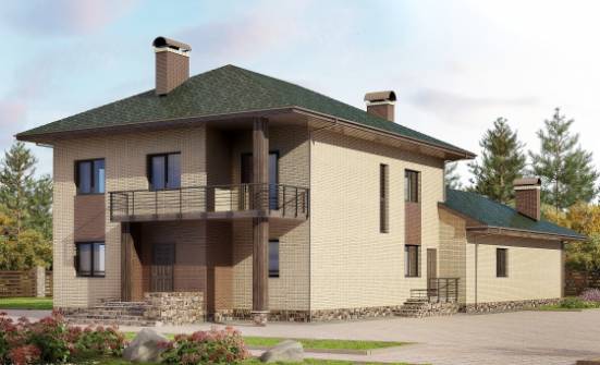 305-003-П Проект двухэтажного дома, большой дом из теплоблока Холмск | Проекты домов от House Expert