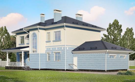 285-003-Л Проект двухэтажного дома, гараж, просторный коттедж из кирпича Южно-Сахалинск | Проекты домов от House Expert