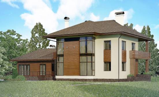 300-001-П Проект двухэтажного дома, классический коттедж из кирпича Оха | Проекты домов от House Expert