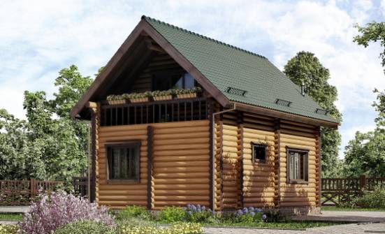 080-003-П Проект двухэтажного дома с мансардой, экономичный дом из дерева Южно-Сахалинск | Проекты домов от House Expert