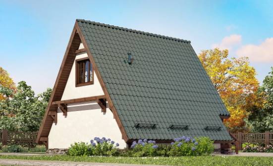 070-003-П Проект двухэтажного дома с мансардным этажом, уютный домик из бревен Поронайск | Проекты домов от House Expert