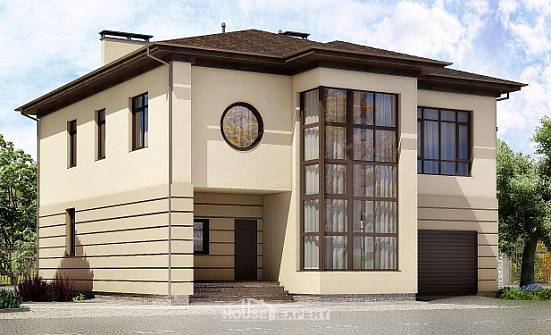 300-006-П Проект двухэтажного дома и гаражом, большой загородный дом из кирпича Оха | Проекты домов от House Expert
