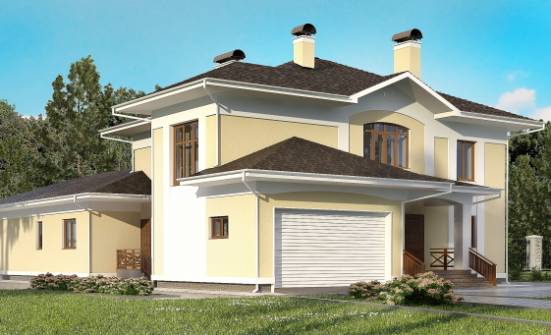 375-002-Л Проект двухэтажного дома, гараж, огромный загородный дом из кирпича Холмск | Проекты домов от House Expert