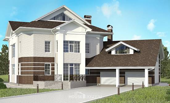 410-001-П Проект двухэтажного дома и гаражом, современный загородный дом из кирпича Оха | Проекты домов от House Expert