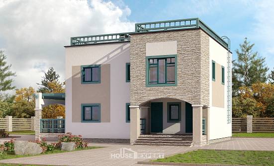150-010-П Проект двухэтажного дома, простой дом из кирпича Оха | Проекты домов от House Expert