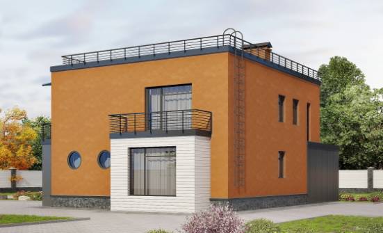 260-002-Л Проект двухэтажного дома и гаражом, большой загородный дом из арболита Оха | Проекты домов от House Expert