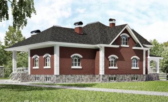 600-001-П Проект трехэтажного дома мансардой и гаражом, уютный домик из пеноблока Поронайск | Проекты домов от House Expert