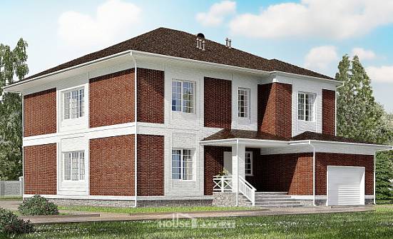 315-001-П Проект двухэтажного дома, гараж, просторный домик из кирпича Холмск | Проекты домов от House Expert