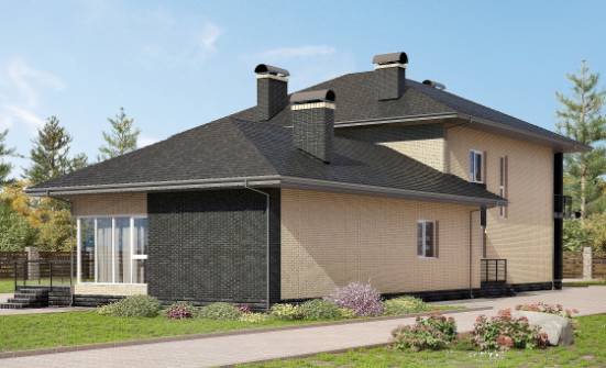 305-003-Л Проект двухэтажного дома, уютный загородный дом из пеноблока Южно-Сахалинск | Проекты домов от House Expert